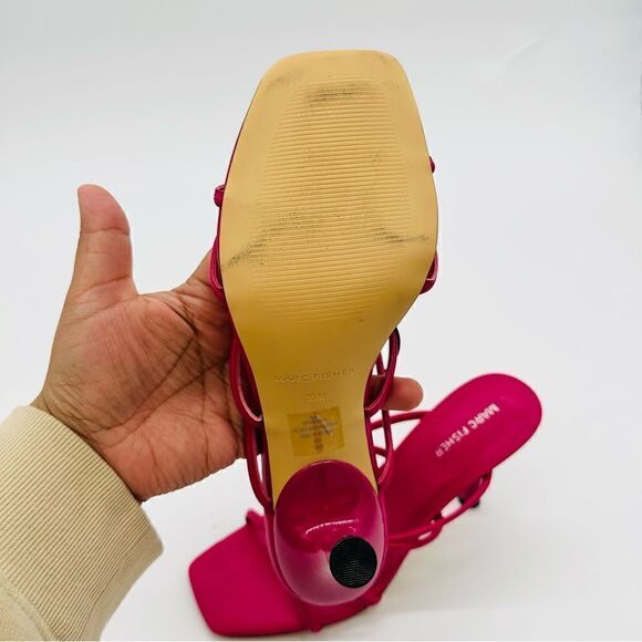 Marc Fisher Barbie Pink Strappy Heels sz 10 - Picture 5 of 9